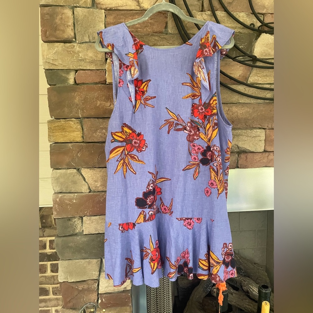 FREE PEOPLE Floral Sleeveless Top - Purple and Red